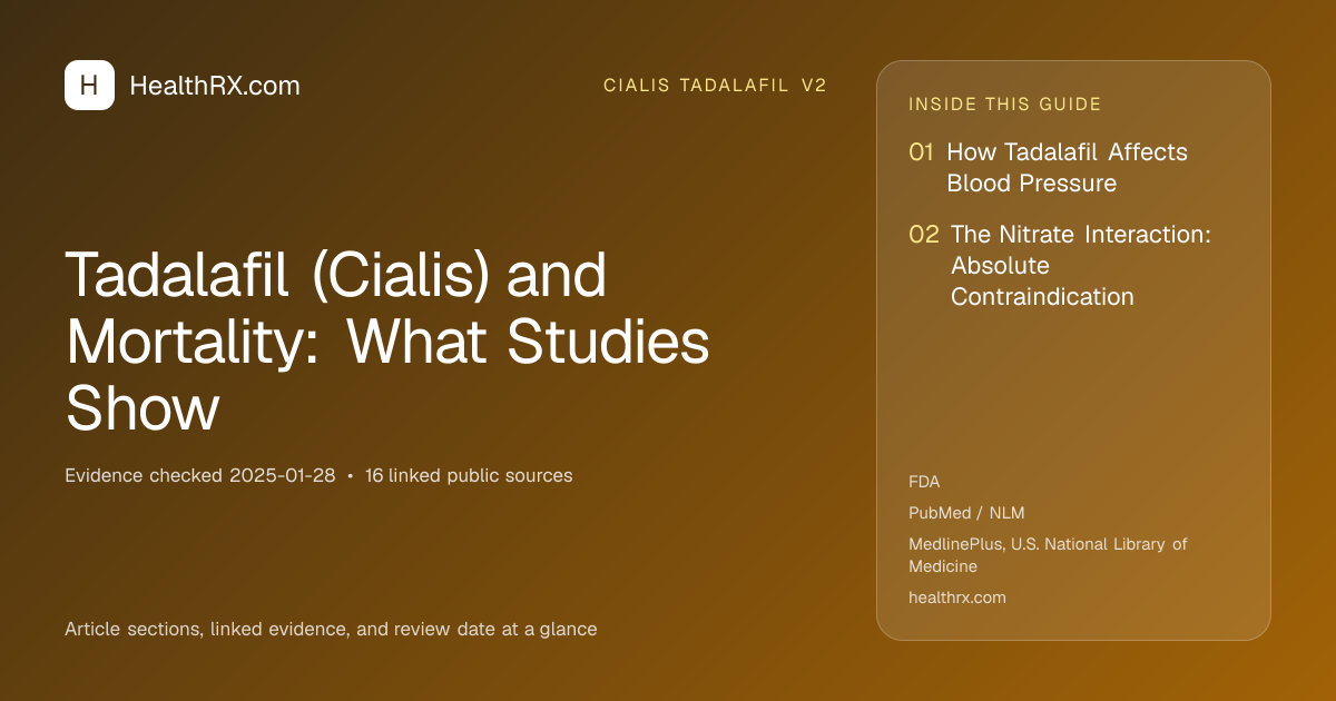 Evidence overview for cialis tadalafil v2: Tadalafil (Cialis) and Mortality: What Studies Show