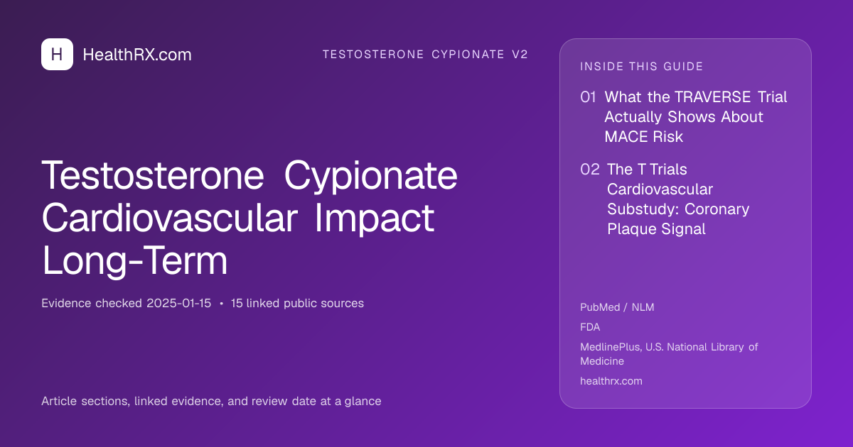 Evidence overview for Testosterone Cypionate Cardiovascular Impact Long-Term
