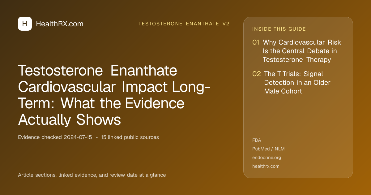 Evidence overview for Testosterone Enanthate Cardiovascular Impact Long-Term: What the Evidence Actually Shows