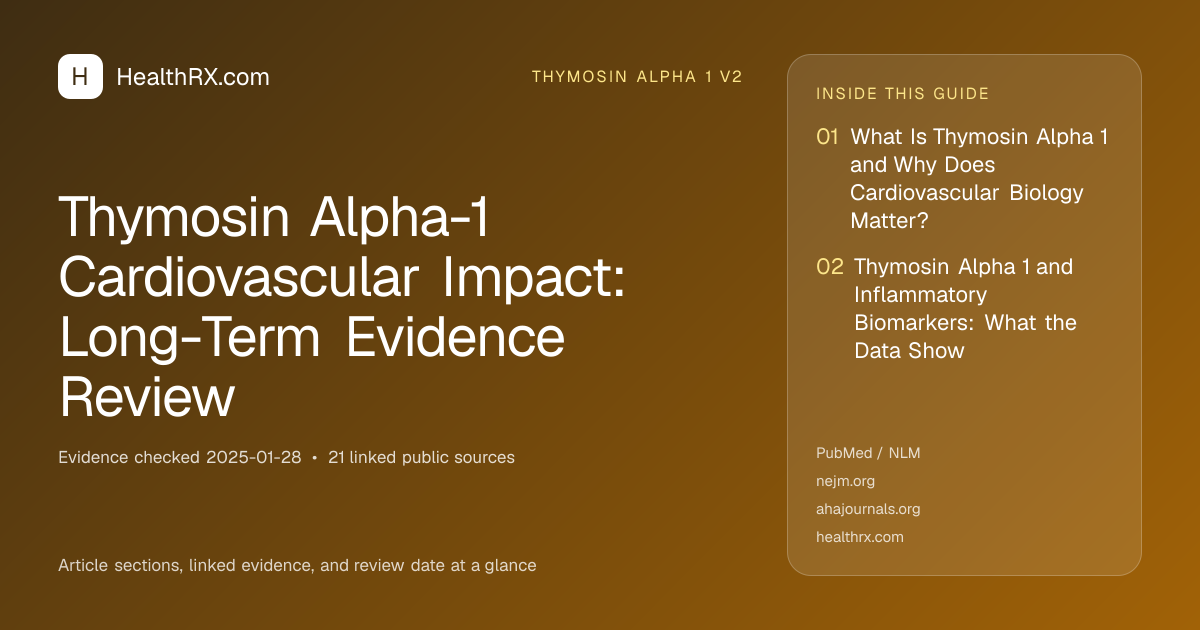Evidence overview for Thymosin Alpha-1 Cardiovascular Impact: Long-Term Evidence Review