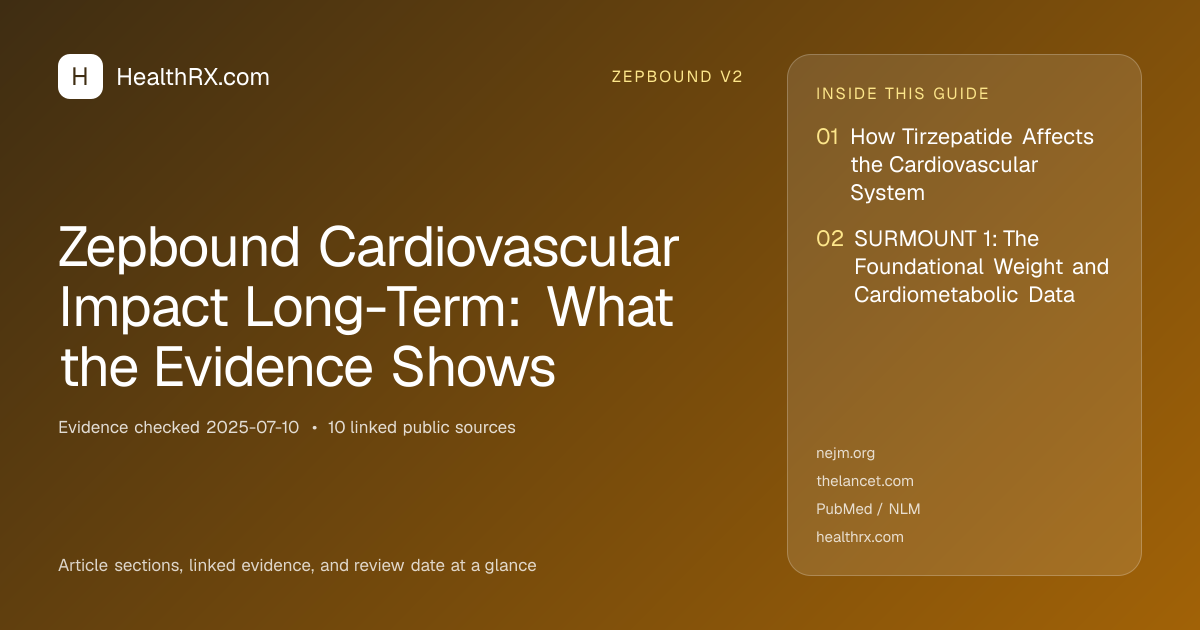 Evidence overview for Zepbound Cardiovascular Impact Long-Term: What the Evidence Shows