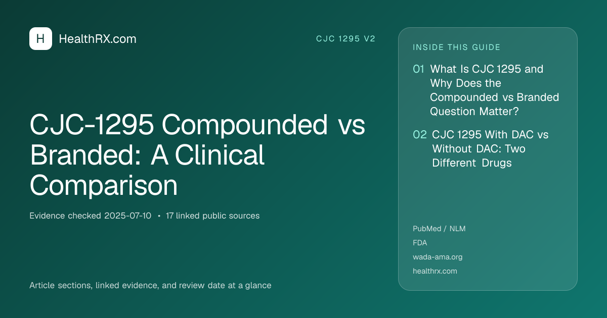 Evidence overview for CJC-1295 Compounded vs Branded: A Clinical Comparison