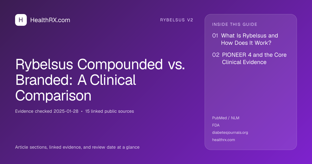 Evidence overview for Rybelsus Compounded vs. Branded: A Clinical Comparison