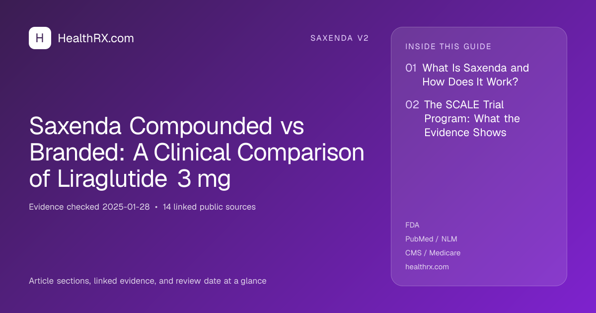 Evidence overview for Saxenda Compounded vs Branded: A Clinical Comparison of Liraglutide 3 mg