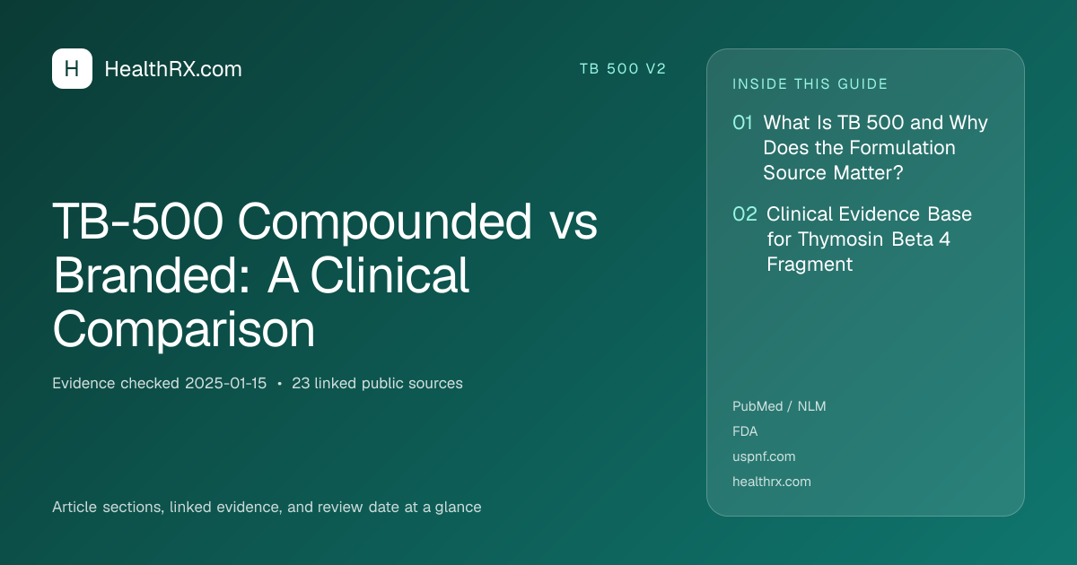 Evidence overview for TB-500 Compounded vs Branded: A Clinical Comparison