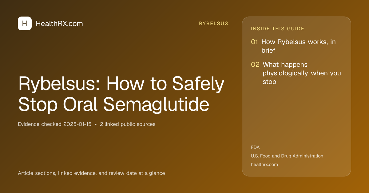 Evidence overview for Rybelsus: How to Safely Stop Oral Semaglutide