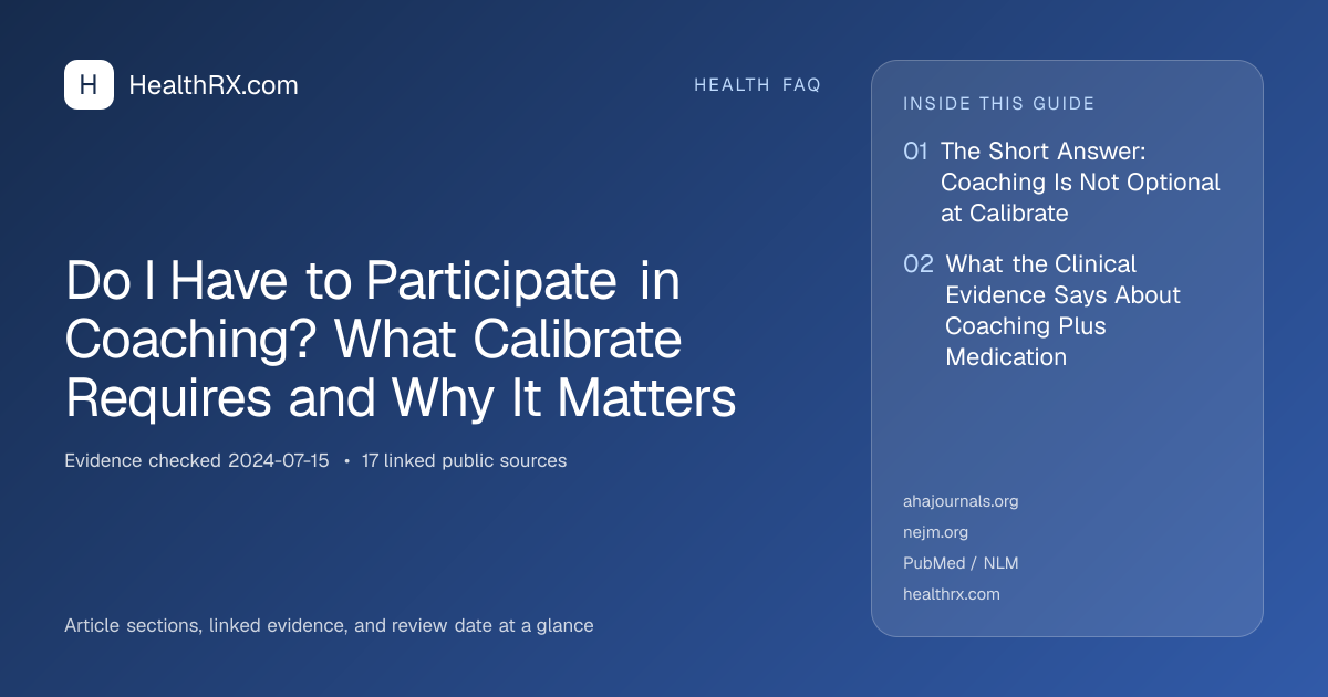 Evidence overview for Do I Have to Participate in Coaching? What Calibrate Requires and Why It Matters
