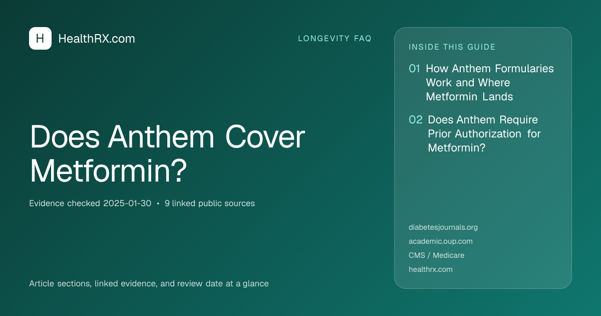 Evidence overview for Does Anthem Cover Metformin?