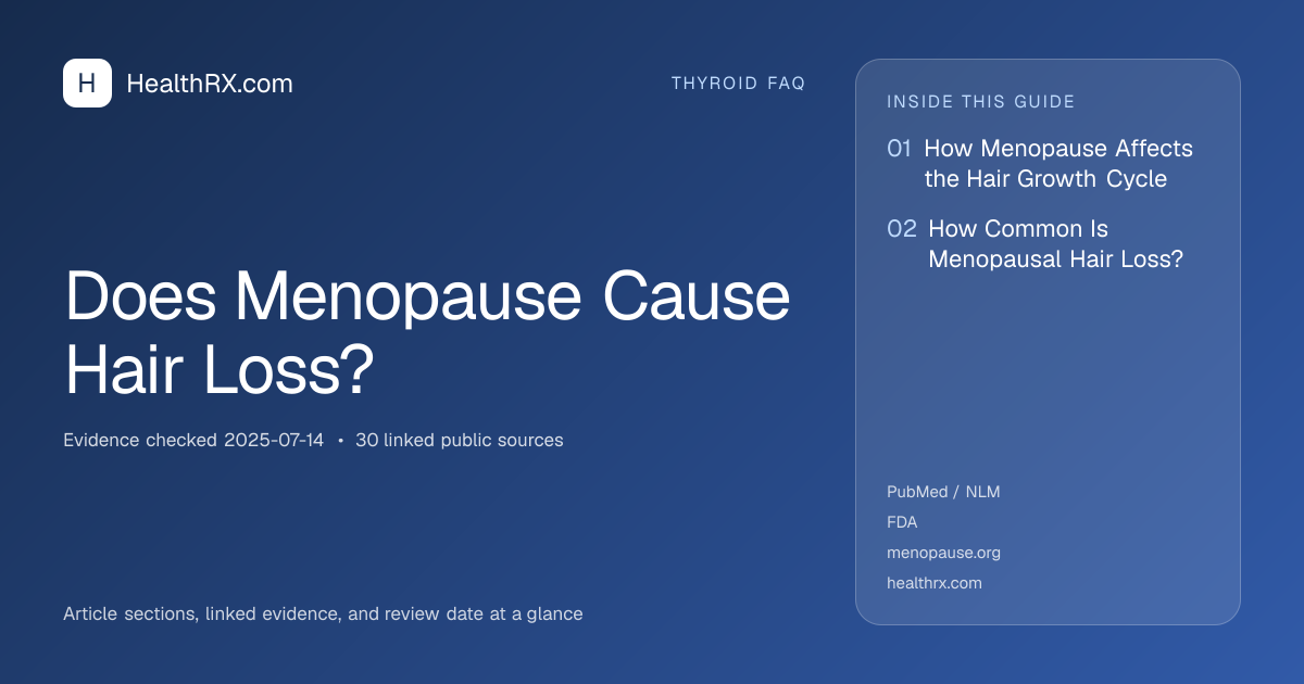 Evidence overview for thyroid faq: Does Menopause Cause Hair Loss?