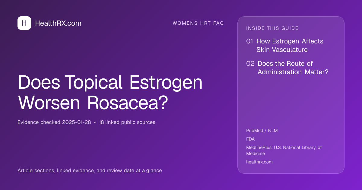 Evidence overview for Does Topical Estrogen Worsen Rosacea?