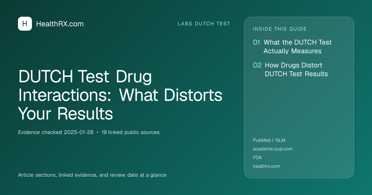 Evidence overview for DUTCH Test Drug Interactions: What Distorts Your Results