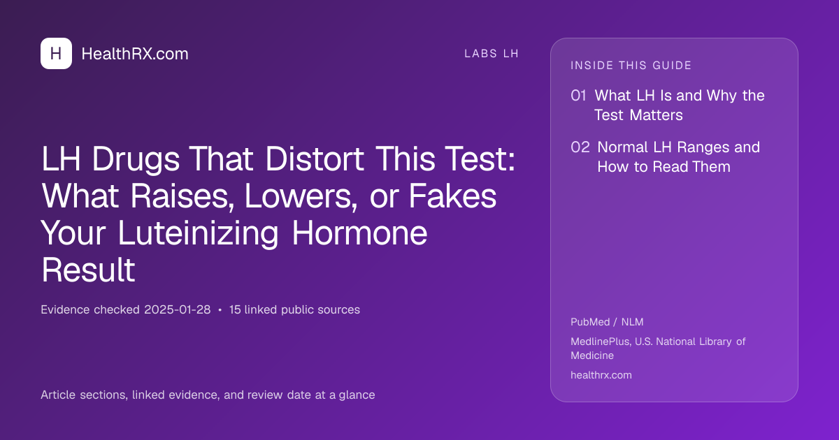 Evidence overview for LH Drugs That Distort This Test: What Raises, Lowers, or Fakes Your Luteinizing Hormone Result