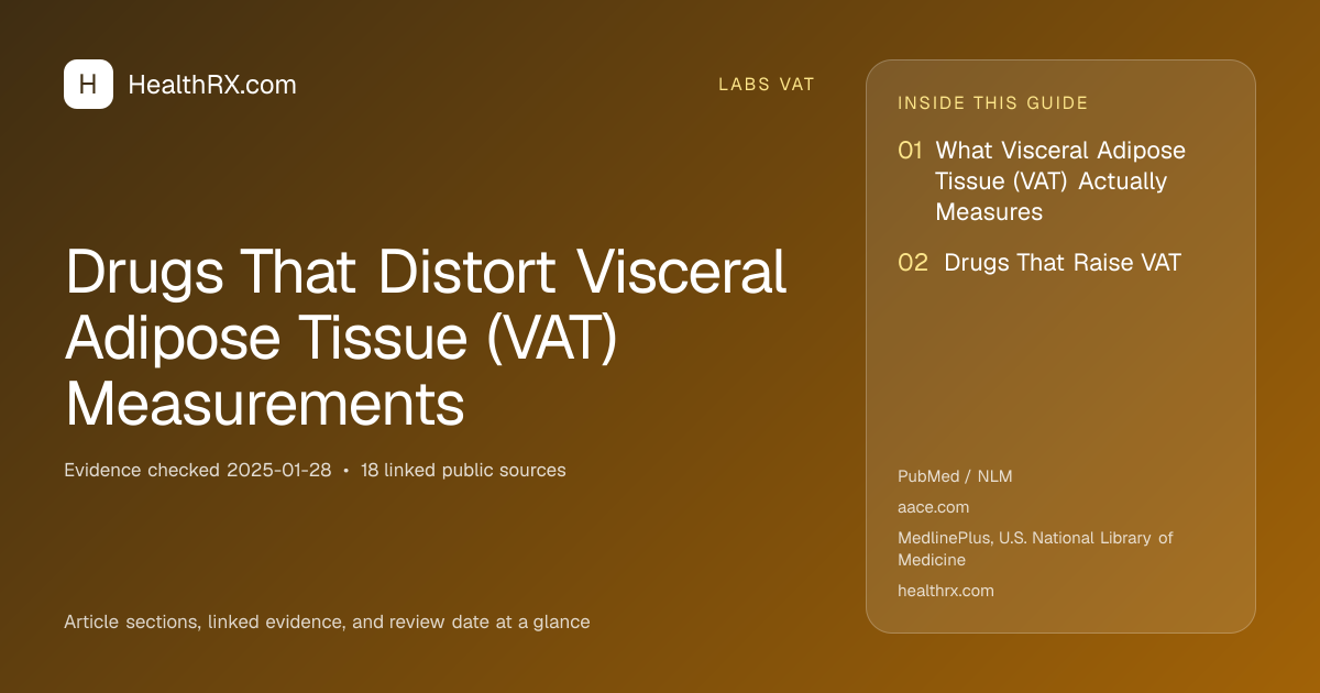 Evidence overview for Drugs That Distort Visceral Adipose Tissue (VAT) Measurements