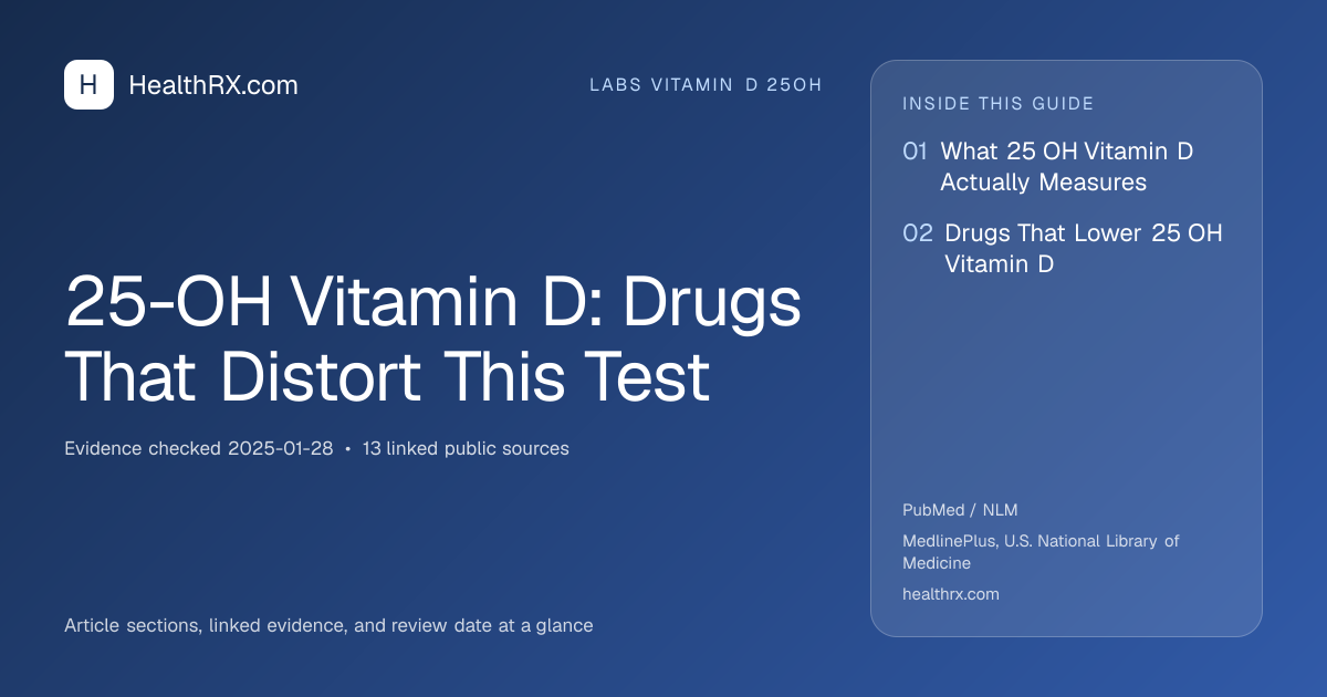 Evidence overview for 25-OH Vitamin D: Drugs That Distort This Test