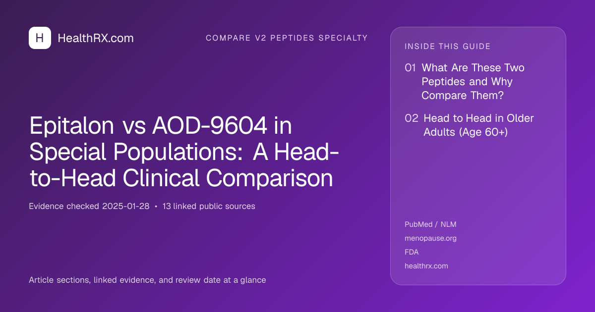 Evidence overview for Epitalon vs AOD-9604 in Special Populations: A Head-to-Head Clinical Comparison