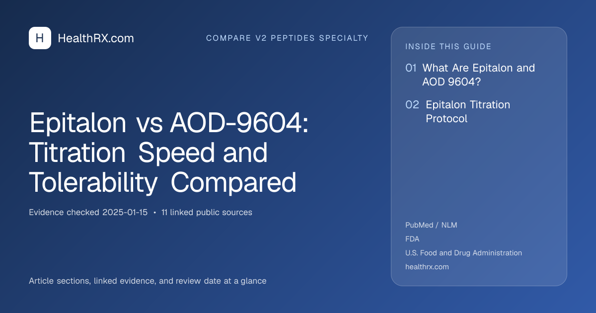Evidence overview for Epitalon vs AOD-9604: Titration Speed and Tolerability Compared