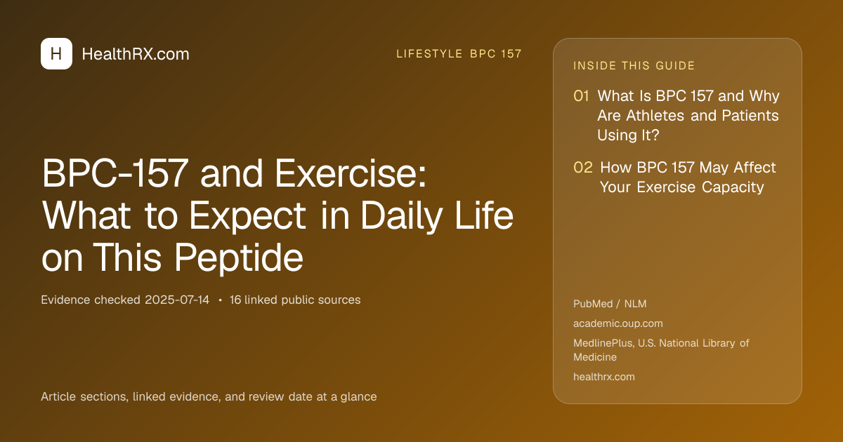 Evidence overview for BPC-157 and Exercise: What to Expect in Daily Life on This Peptide