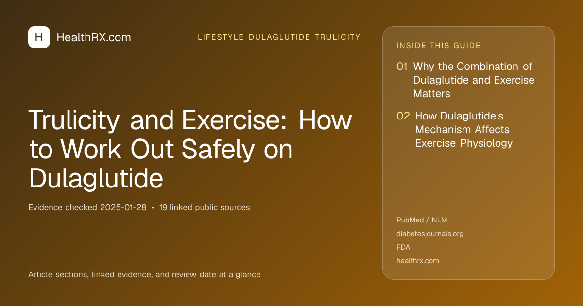 Evidence overview for Trulicity and Exercise: How to Work Out Safely on Dulaglutide