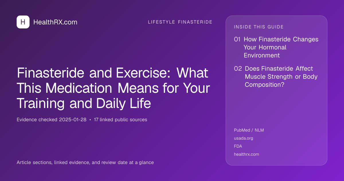 Evidence overview for Finasteride and Exercise: What This Medication Means for Your Training and Daily Life
