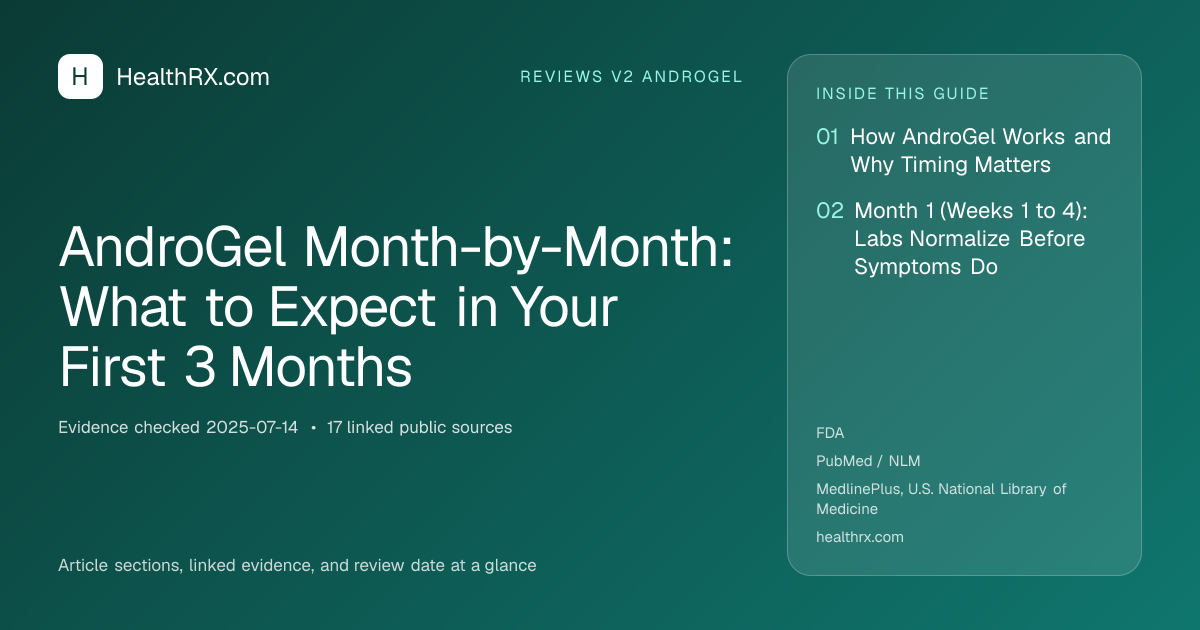 Evidence overview for AndroGel Month-by-Month: What to Expect in Your First 3 Months
