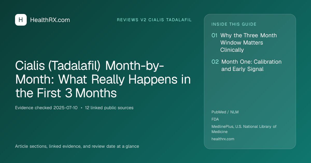 Evidence overview for reviews v2 cialis tadalafil: Cialis (Tadalafil) Month-by-Month: What Really Happens in the First 3 Months