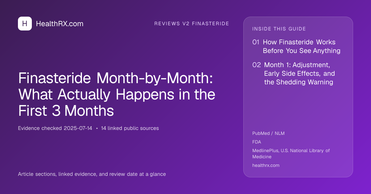 Evidence overview for reviews v2 finasteride: Finasteride Month-by-Month: What Actually Happens in the First 3 Months
