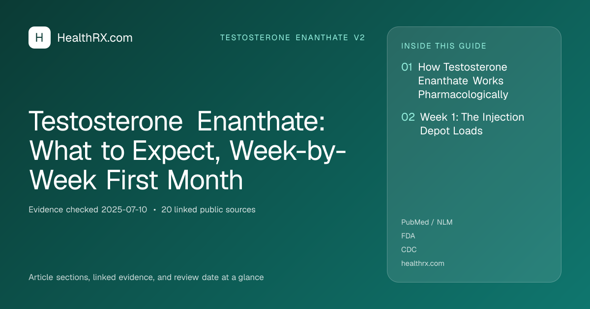 Evidence overview for Testosterone Enanthate: What to Expect, Week-by-Week First Month