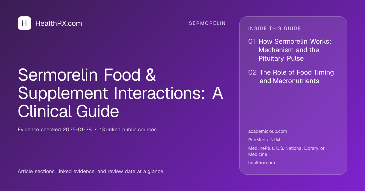 Evidence overview for Sermorelin Food & Supplement Interactions: A Clinical Guide