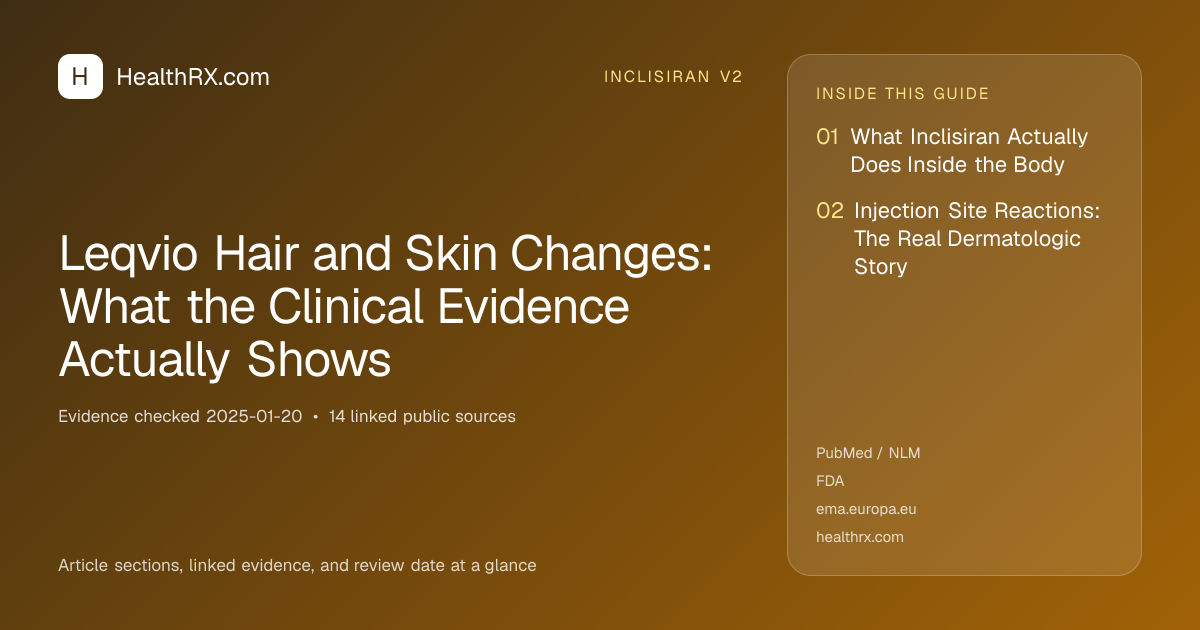 Evidence overview for Leqvio Hair and Skin Changes: What the Clinical Evidence Actually Shows