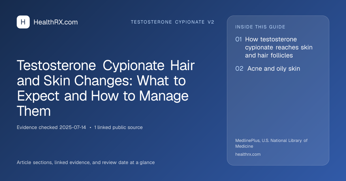 Evidence overview for Testosterone Cypionate Hair and Skin Changes: What to Expect and How to Manage Them
