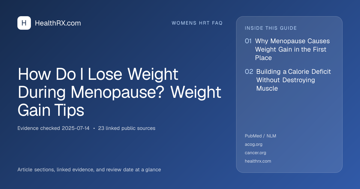 Evidence overview for How Do I Lose Weight During Menopause? Weight Gain Tips