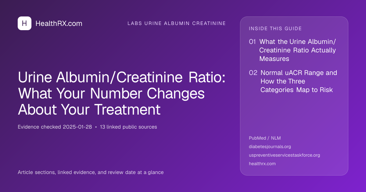 Evidence overview for Urine Albumin/Creatinine Ratio: What Your Number Changes About Your Treatment