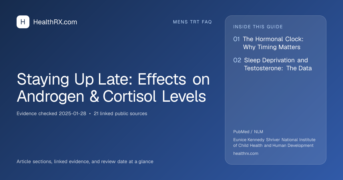 Evidence overview for Staying Up Late: Effects on Androgen & Cortisol Levels