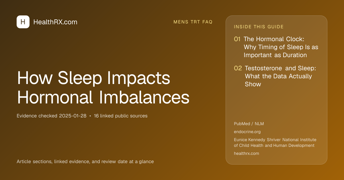 Evidence overview for mens trt faq: How Sleep Impacts Hormonal Imbalances