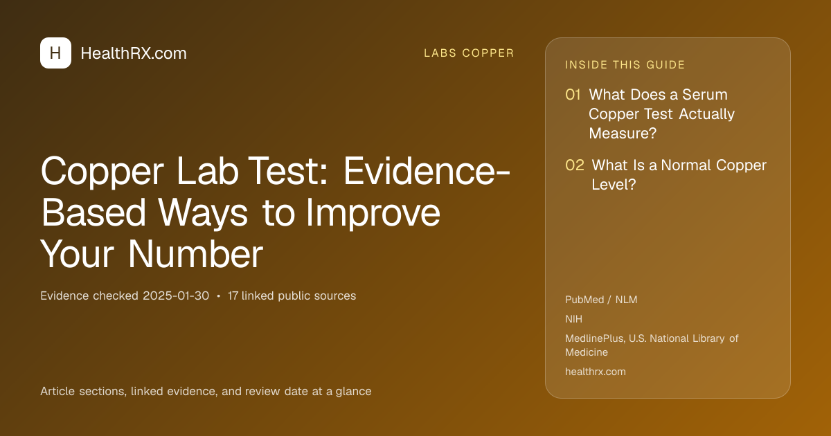 Evidence overview for Copper Lab Test: Evidence-Based Ways to Improve Your Number