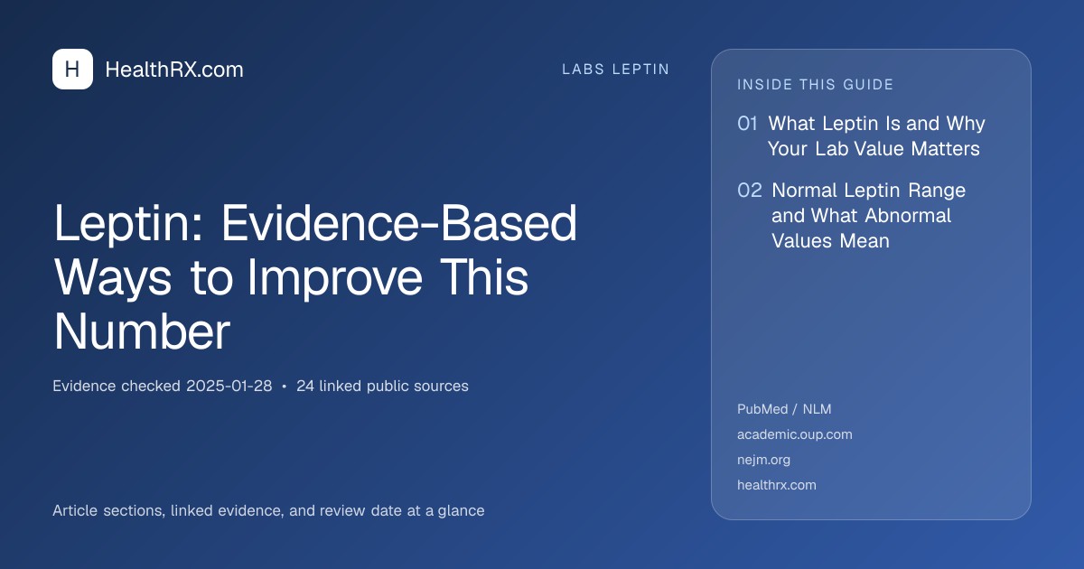 Evidence overview for Leptin: Evidence-Based Ways to Improve This Number