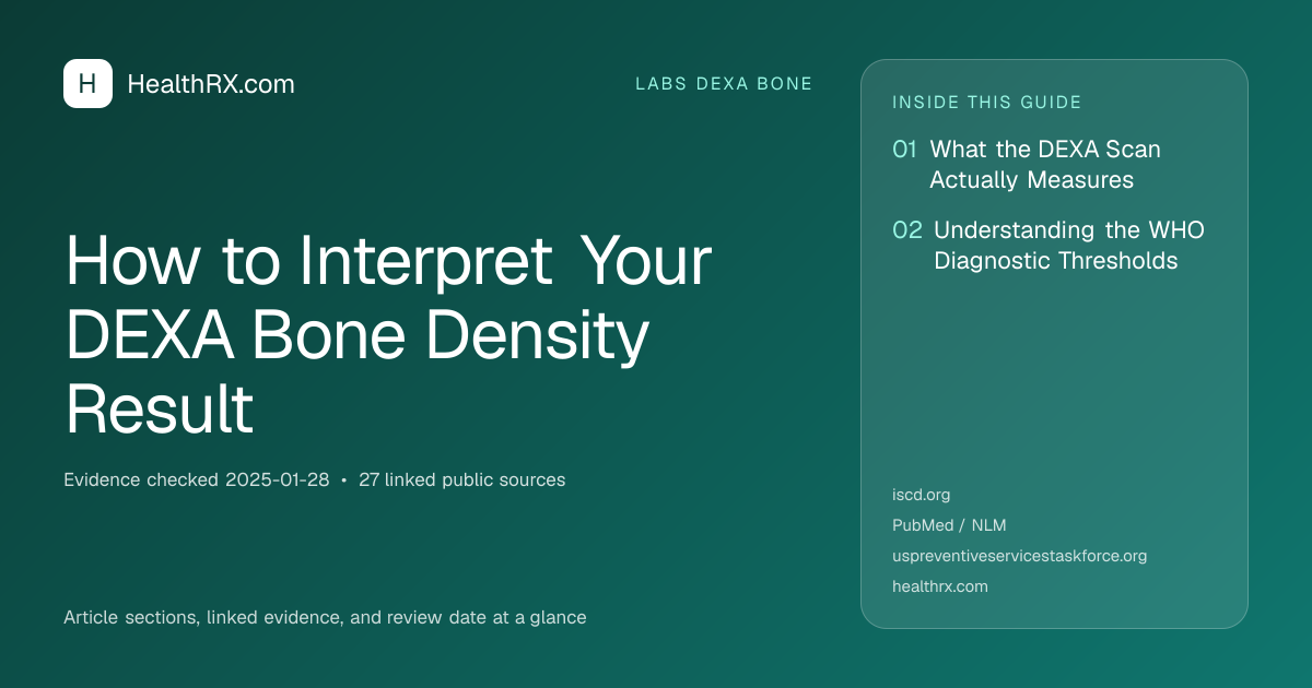 Evidence overview for How to Interpret Your DEXA Bone Density Result