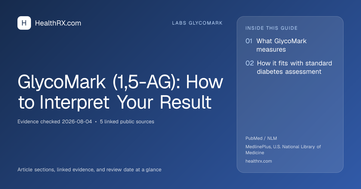 Evidence overview for GlycoMark (1,5-AG): How to Interpret Your Result
