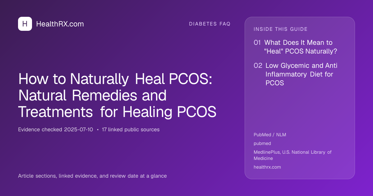 Evidence overview for diabetes faq: How to Naturally Heal PCOS: Natural Remedies and Treatments for Healing PCOS