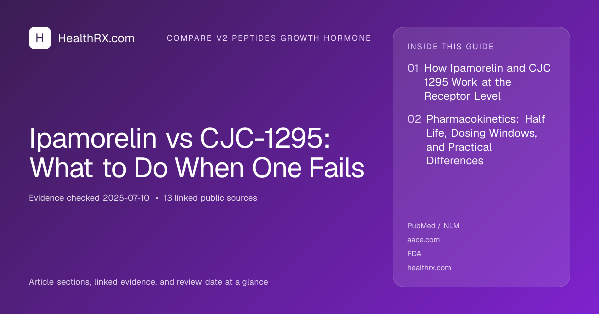 Evidence overview for Ipamorelin vs CJC-1295: What to Do When One Fails