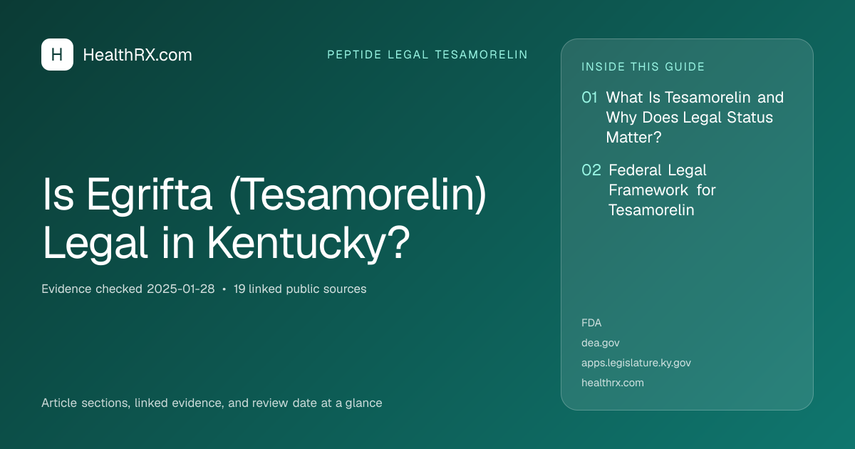 Evidence overview for Is Egrifta (Tesamorelin) Legal in Kentucky?
