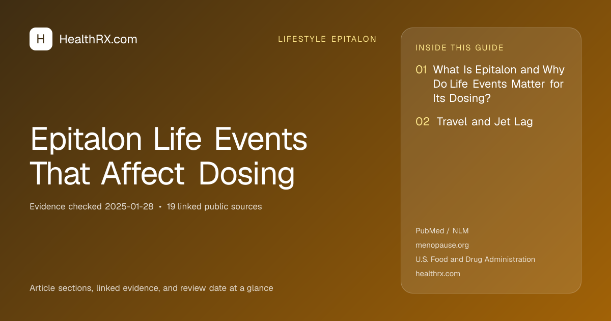 Evidence overview for Epitalon Life Events That Affect Dosing