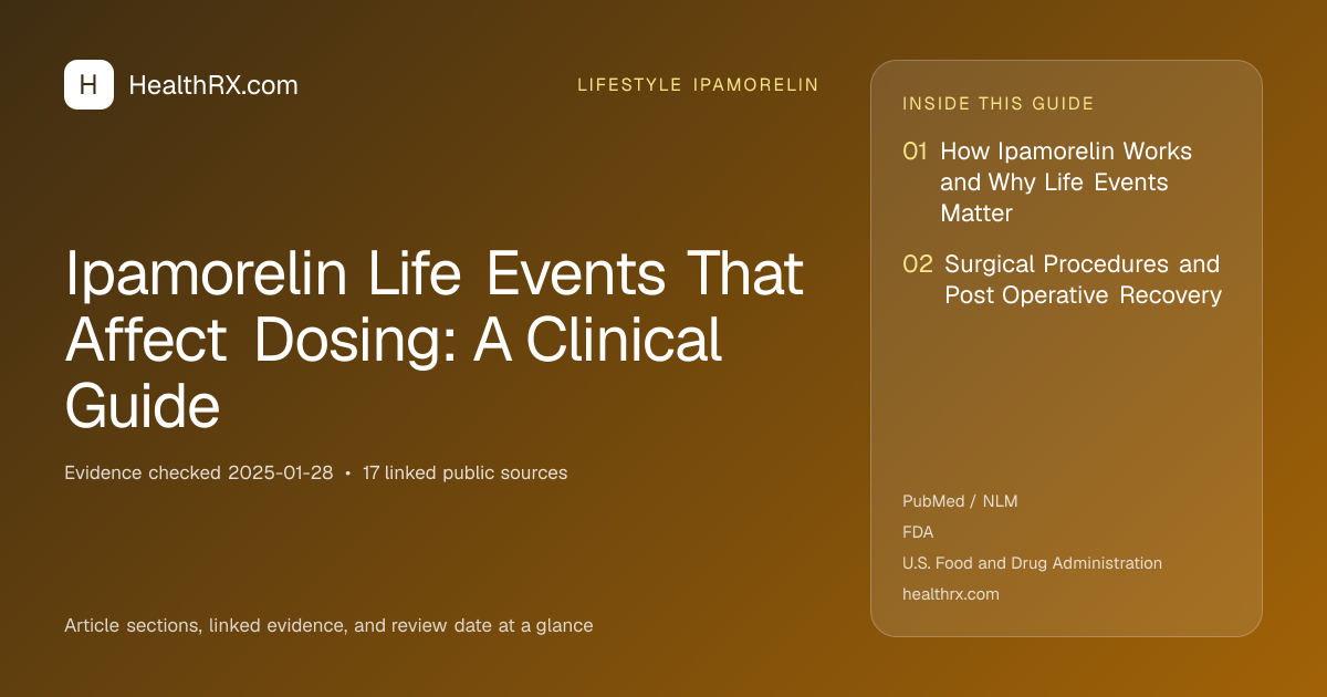 Evidence overview for Ipamorelin Life Events That Affect Dosing: A Clinical Guide