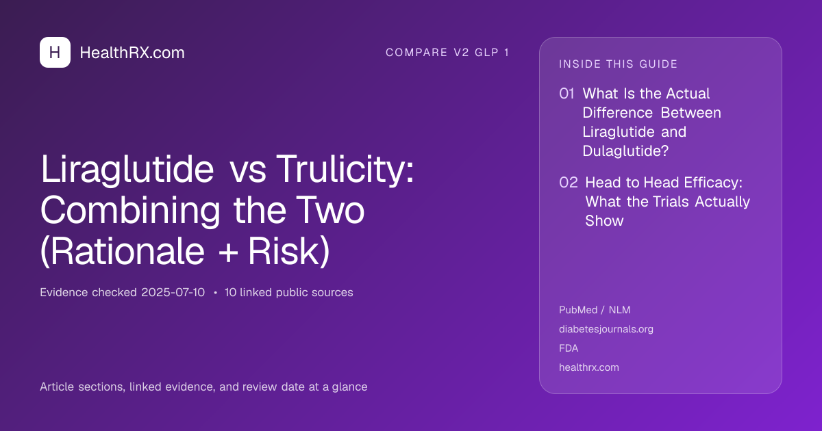 Evidence overview for Liraglutide vs Trulicity: Combining the Two (Rationale + Risk)