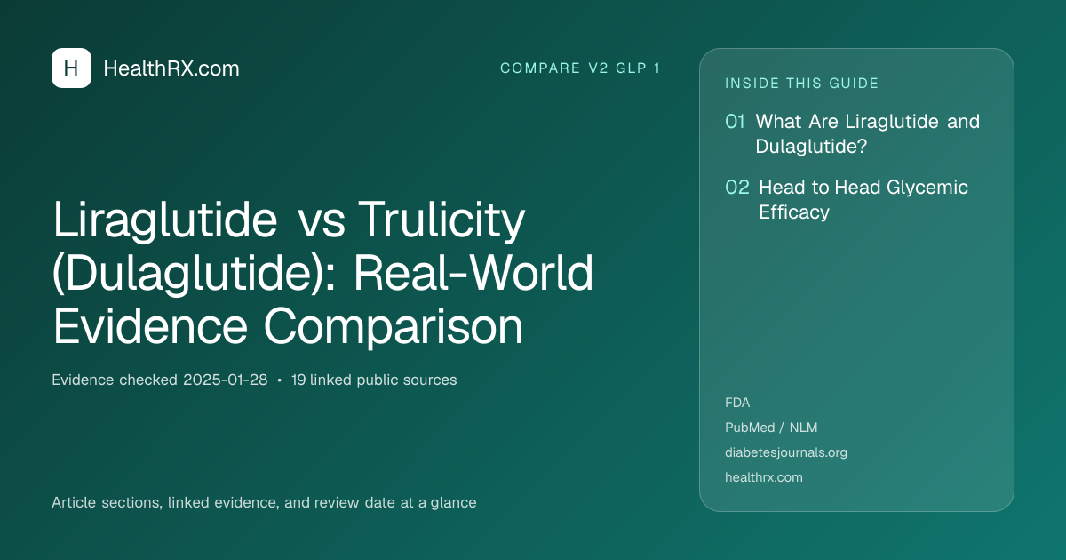 Evidence overview for Liraglutide vs Trulicity (Dulaglutide): Real-World Evidence Comparison