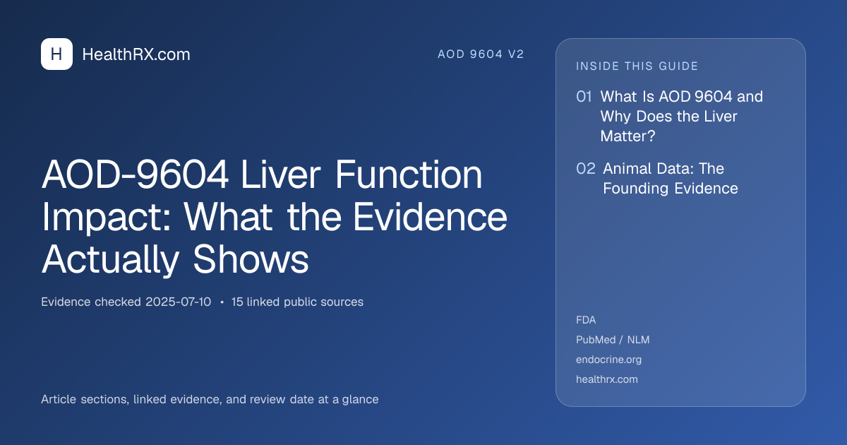 Evidence overview for AOD-9604 Liver Function Impact: What the Evidence Actually Shows