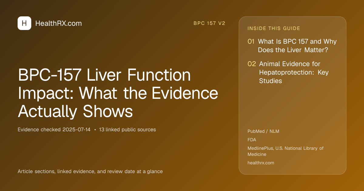 Evidence overview for BPC-157 Liver Function Impact: What the Evidence Actually Shows