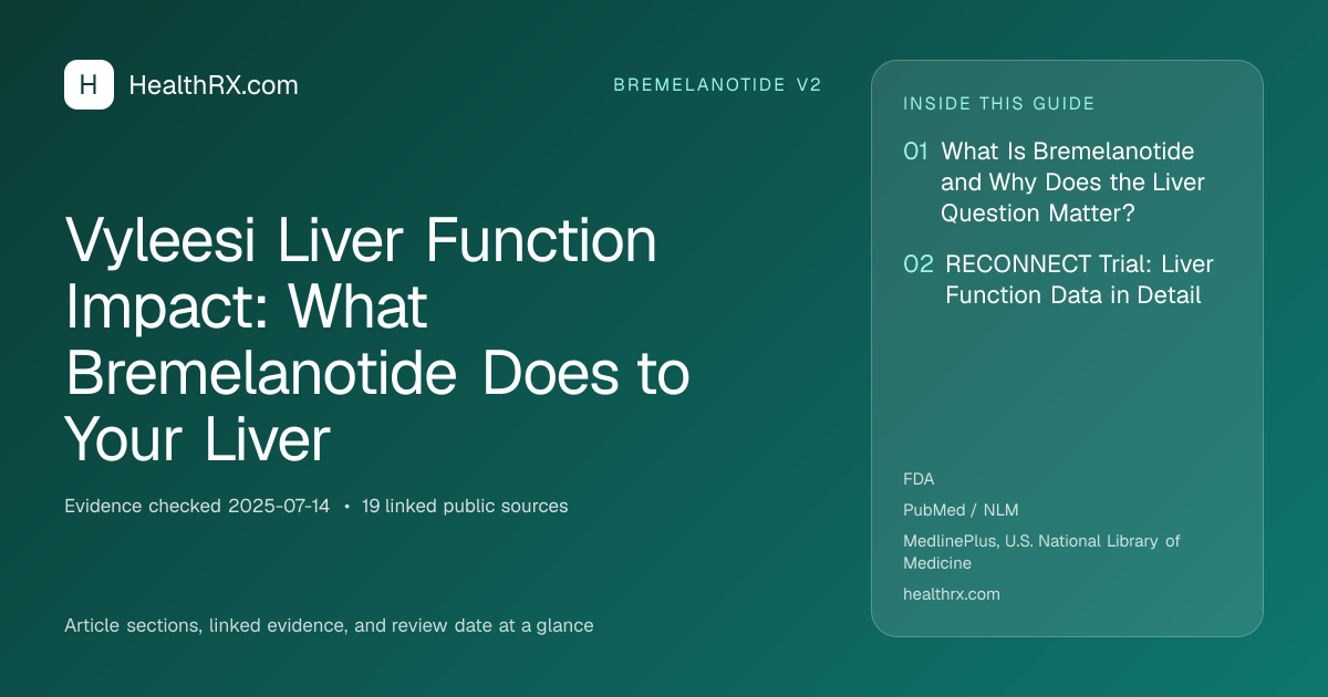 Evidence overview for Vyleesi Liver Function Impact: What Bremelanotide Does to Your Liver