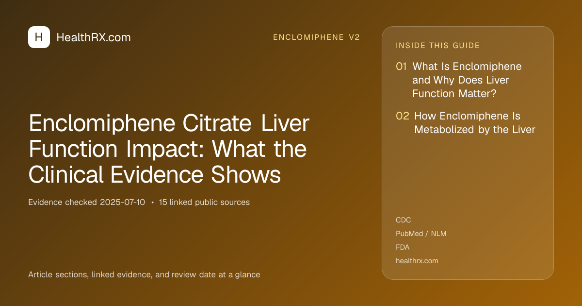 Evidence overview for Enclomiphene Citrate Liver Function Impact: What the Clinical Evidence Shows