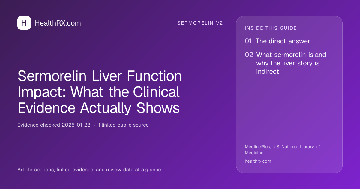 Evidence overview for Sermorelin Liver Function Impact: What the Clinical Evidence Actually Shows